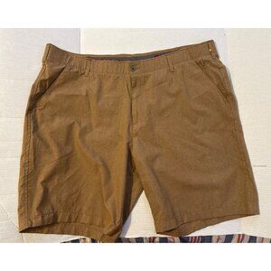 SwissTech Shorts Men's Tan Casual Flat Front Lightweight Breathable Chino 44